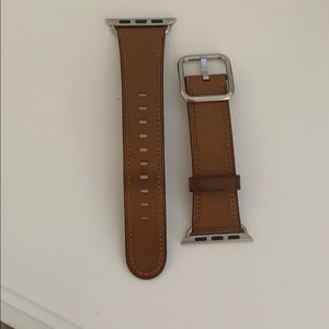 Leather Apple Watch band.